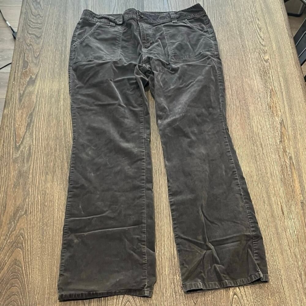 Eddie Bauer Bootcut Jeans Mid Rise Denim Cotton Blend Stretch Black Size 16